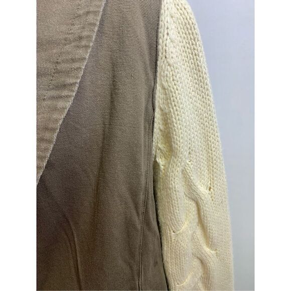 Ellison Tan Beige Mix Media Jacket Size S - Picture 10 of 14
